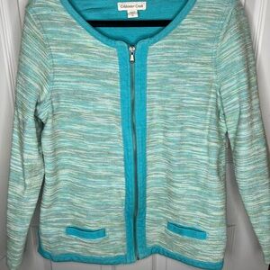 Coldwater Creek Blue and Green Textured Jacket